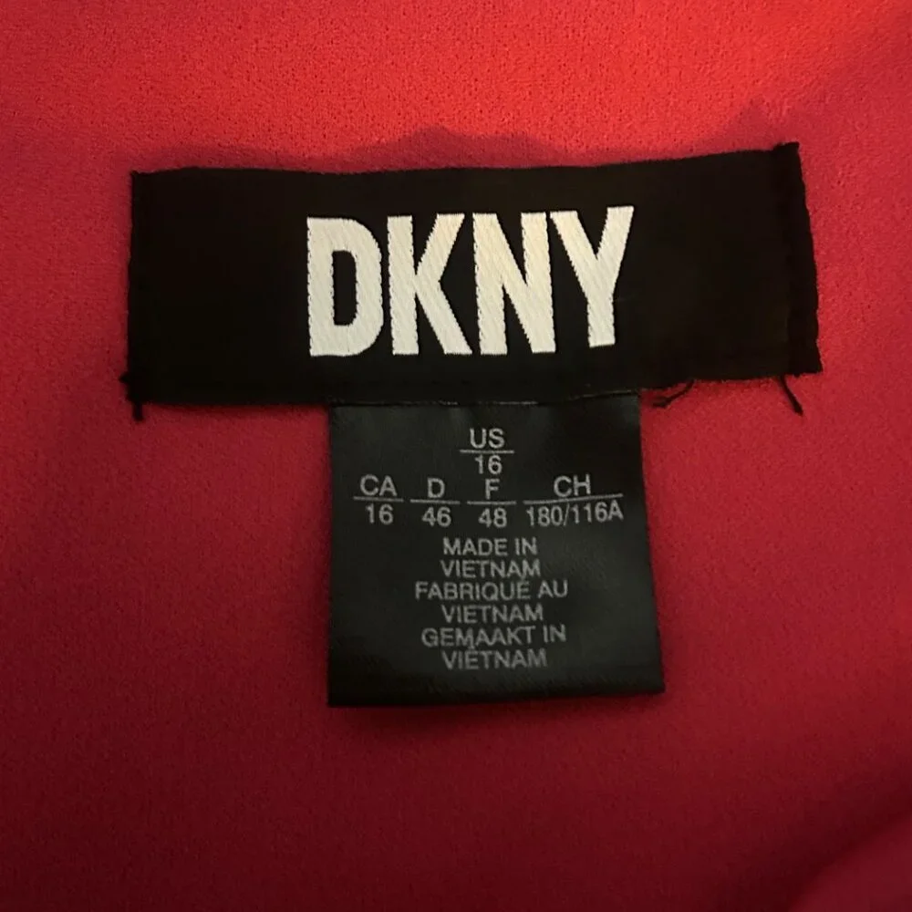 DKNY Women's Short Sleeve Side Ruched Dress, Sz 16, PreOwned - Picture 8 of 10